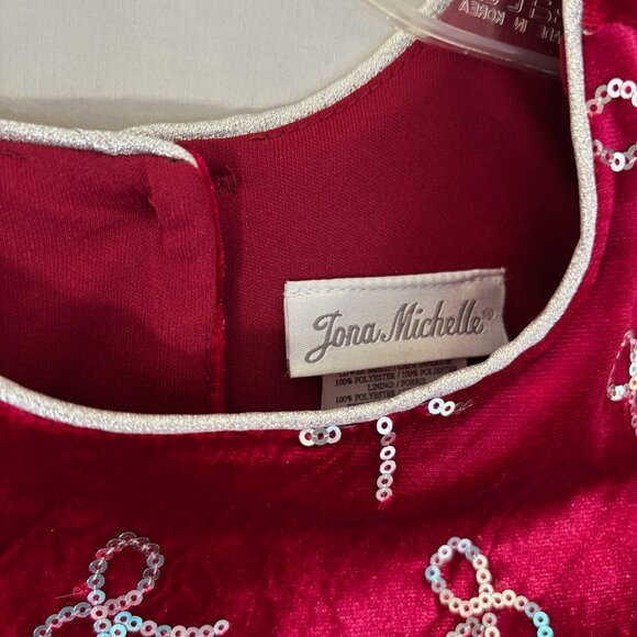 🆕 Girls Jona Michelle dress: red sparkle bows with tulle - NWT - Picture 2 of 3